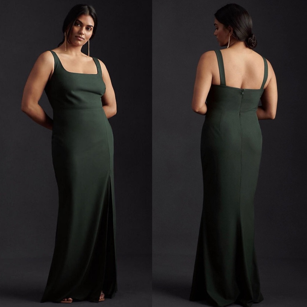 NWT BHLDN Dark Green Maxi Dress Size 8